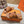 HM Izmir Sandals Brown Fabric Calfskin 294952