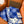 CHECK WOOL 182 CM SCARF COBALT BLUE 405043