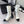 CC Short Boots 55mm White Black Wool Mix Glossy Cowhide 938067