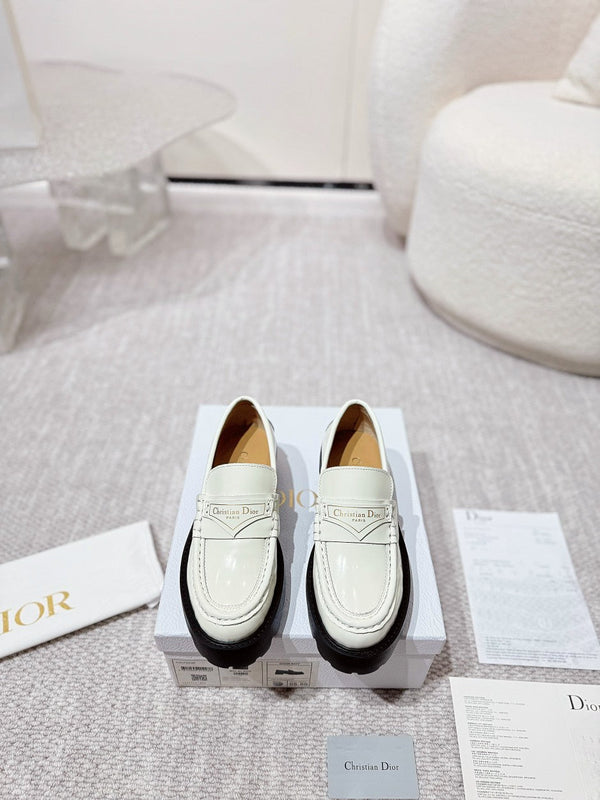 CD Boy Platform Loafer In White Cowhide 988790