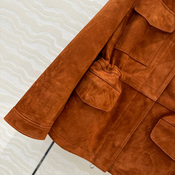 LP 25 Jacket Brown Suede Lambskin 314085