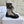 CD D-Major Ankle Boot In Dark Beige Mix Black Canvas With Fleece Lining 105072