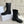 CD D-Unit Ankle Boot In Black Tweed Fabric And Glossy Cowhide 105086