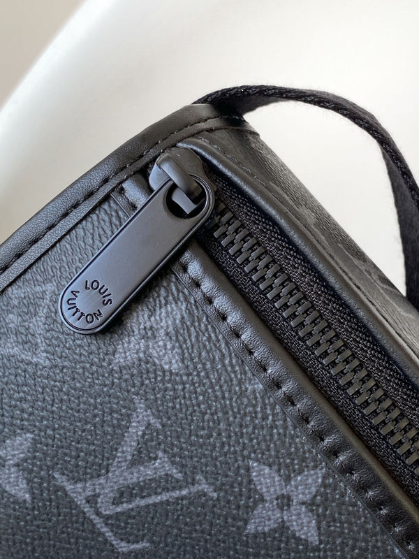 LV Bosphore Wearable Wallet 19cm Black Monogram Eclipse canvas