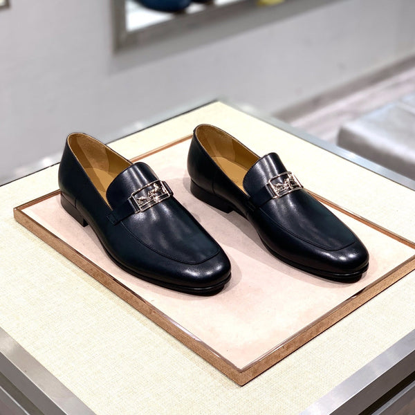 HM Men's Loafer Black Calfskin 539688