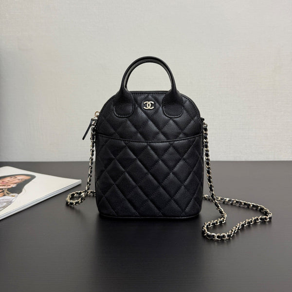 CC 25A Shell Bag Phone Case 18cm Black Caviar
