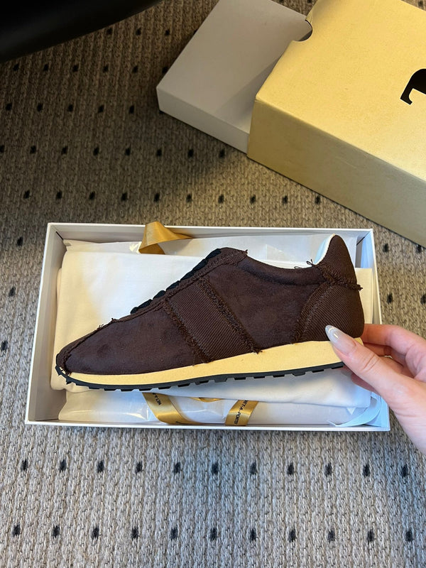 The Row 2025 Sneaker Brown mix Black Suede Canvas 561648