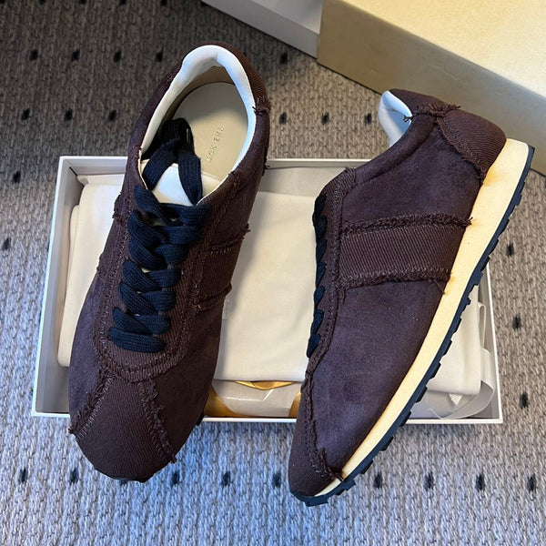 The Row 2025 Sneaker Brown mix Black Suede Canvas 561648