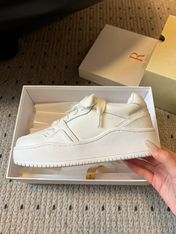 The Row 2025 Smiley Face Sneaker White Cowhide 561652