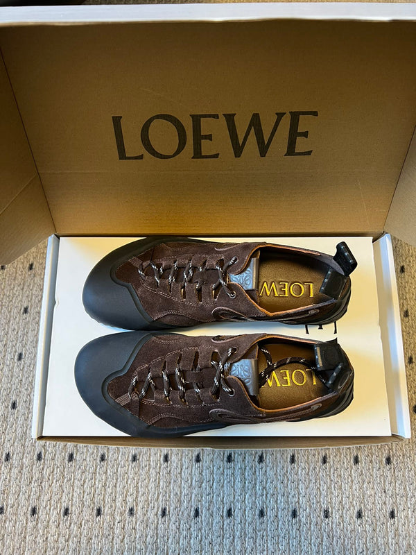 LOEW 26s Flow Sneaker Coffee Suede Sheepskin 678375