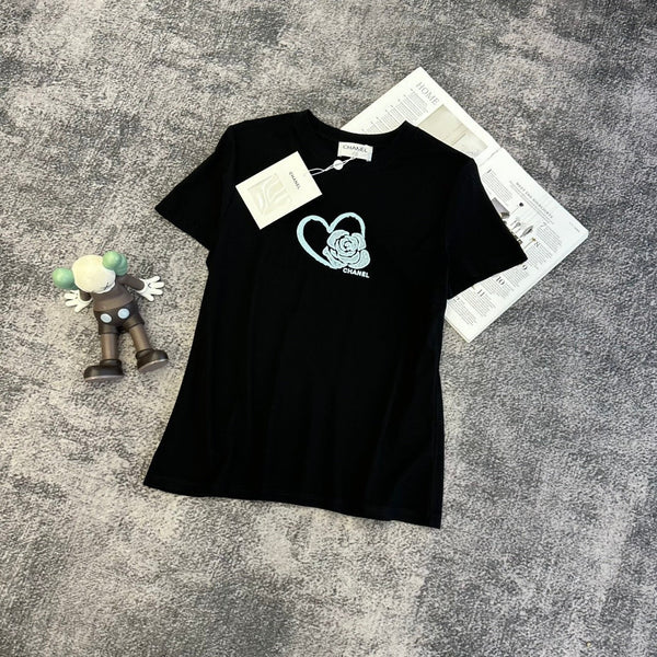 CC SS26 Heart & Camellia Logo T-shirt Cotton 350589