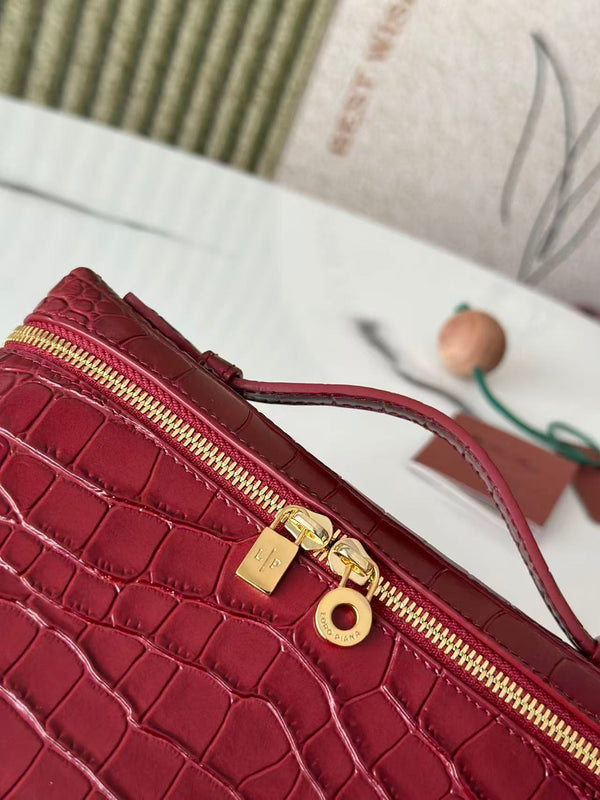 Extra Pocket L19 Burgundy Alligator Pattern Leather GHW