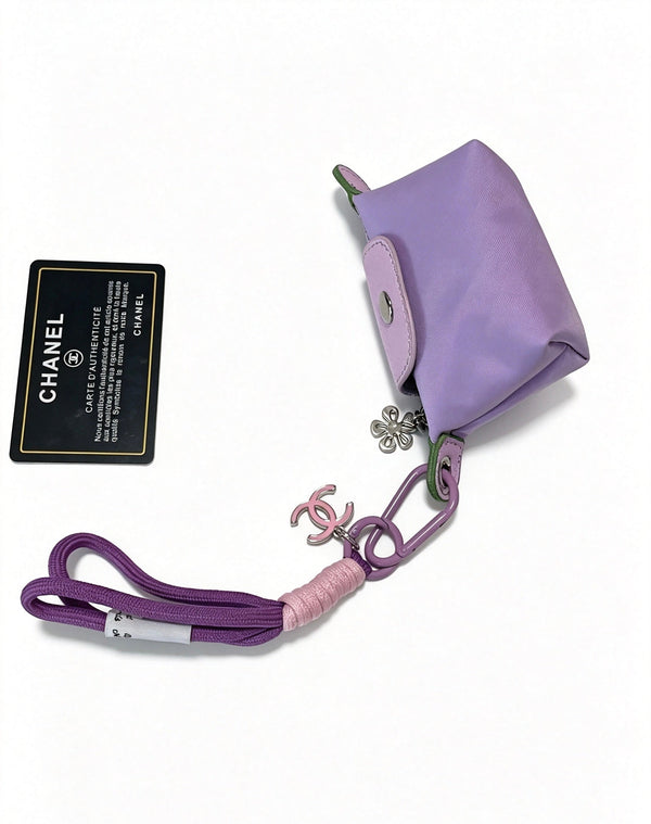 CC Purple And Beige Bag Charm