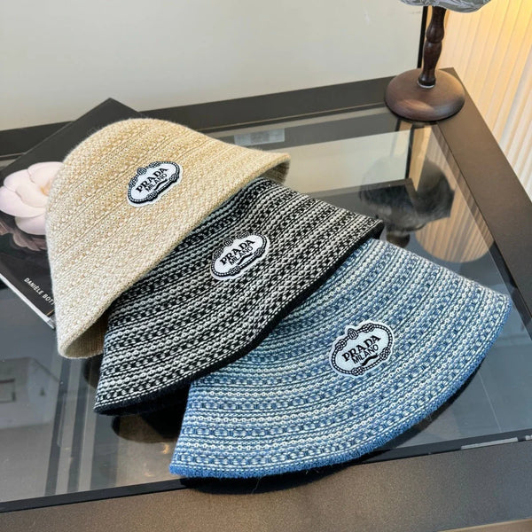 Prad Striped Bucket Wool Hat 477566
