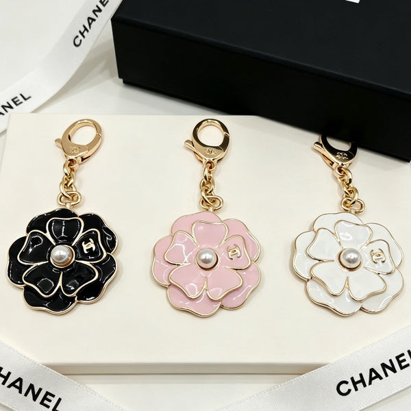 CC Camellia Charm With Pearl Accent