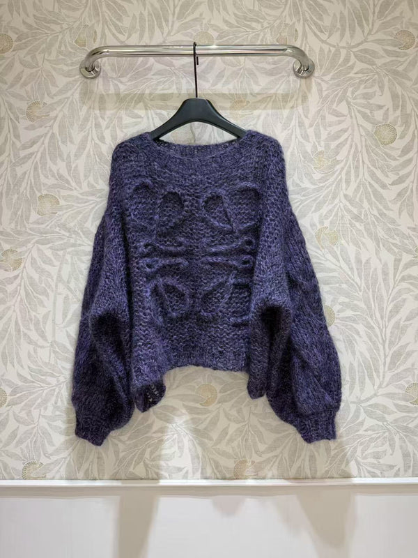 Loewe Anagram open-knit sweater