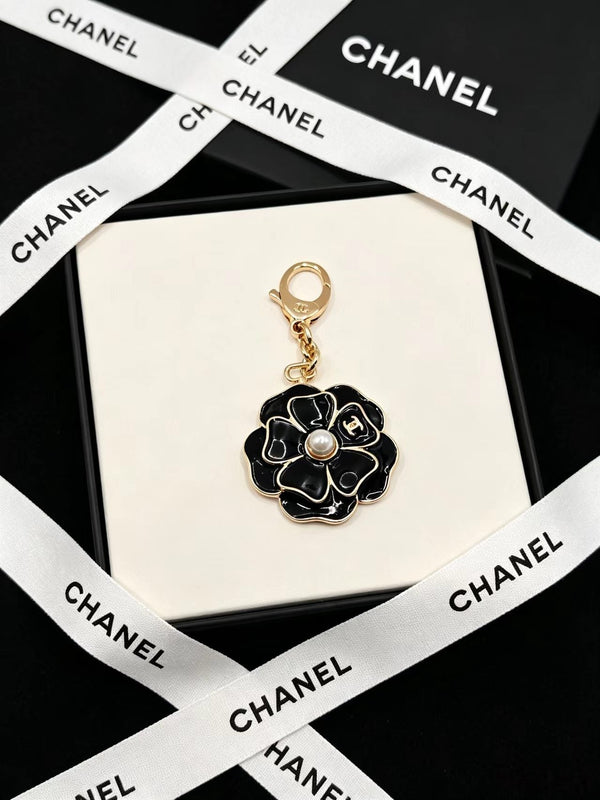 CC Camellia Charm With Pearl Accent