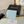 Pra Gold Logo-Stamp Card Holder Light Blue Saffiano Leather