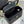 CC 25P Hidden Enamel Handle Makeup Bag Black Lychee Leather