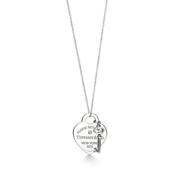 HEART AND KEY SILVER NECKLACE