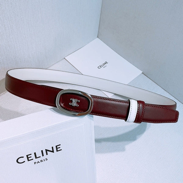CE 2026 Triomphe Classic Reversible Belt 25mm Leather 191084