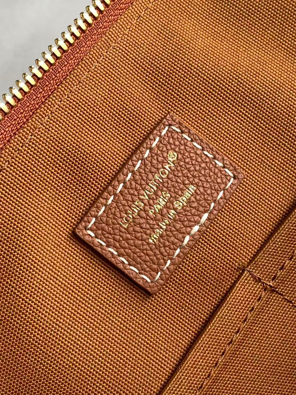 LV Low Key Duffle Tote Brown Calfskin