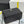 CC 25P Hidden Enamel Handle Makeup Bag Black Lychee Leather