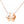 H WHITE SQUARE PINK GOLD NECKLACE
