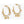 F BUCKLE PEARL GOLD EARRINGS