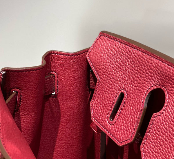 HM BIRKIN 25CM ROUGE H TOGO LEATHER GOLD HARDWARE