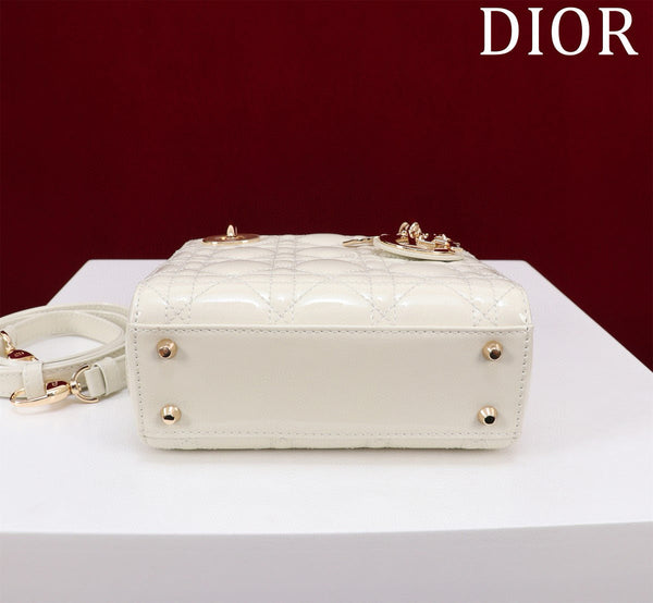 Mini Lady 17 My ABC White Patent Calfskin
