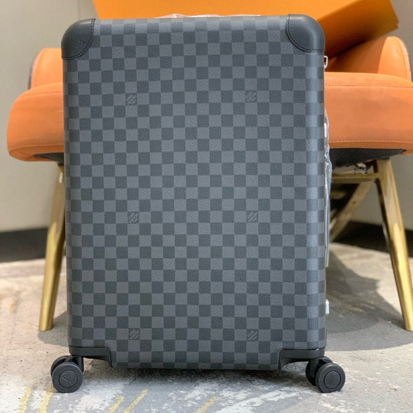Louis Vuitton Horizon 55 Suitcase Gray Black Leather