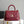 CC Clutch Top Handle 14.5cm Dark Red Grained Calfskin