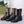 GG Boots Black and Beige Cowhide Canvas