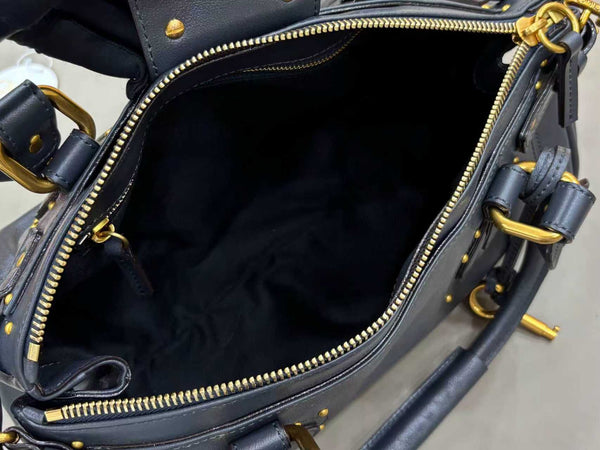 Chloe 2025 Paddington Bag Black Grained Leather.