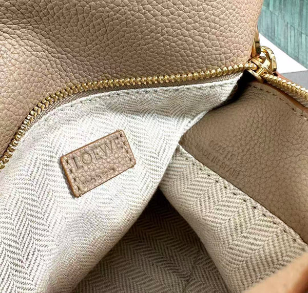 LOE MINI 18 PUZZLE BAG IN SANDY CALFSKIN GHW