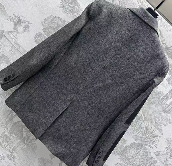 Dior 2025 Miss Dior Blazer Jacket Gray Black Cotton