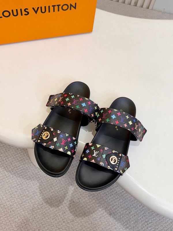 LV Frame Comfort Slides Monogram Calfskin 912800