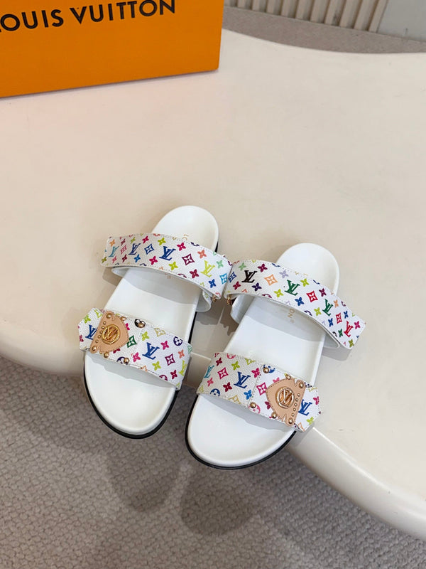 LV Frame Comfort Slides Monogram Calfskin 912800