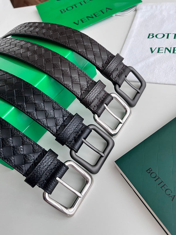 BV Intrecciato Belt 3.5CM Woven Leather 216755