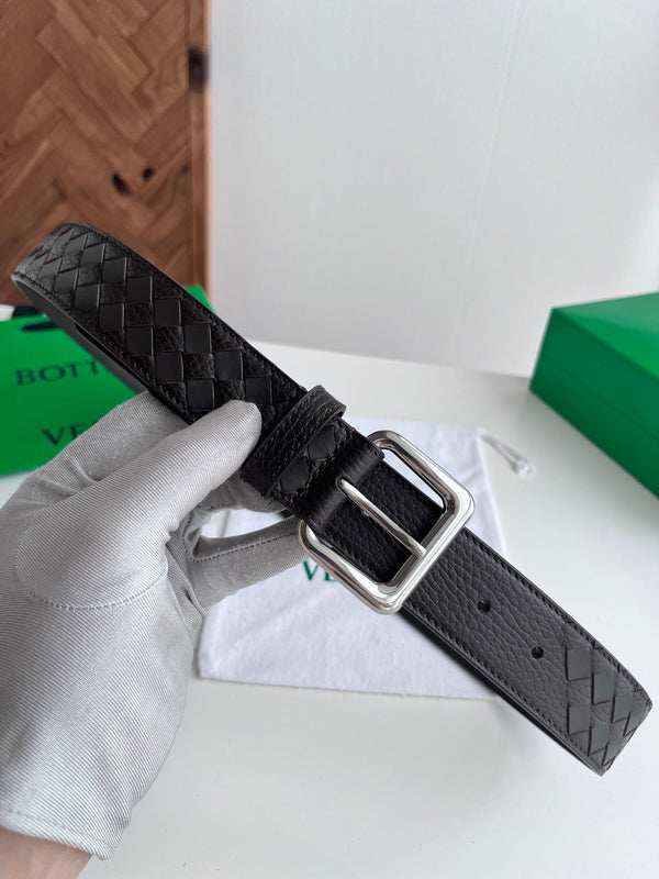 BV Intrecciato Belt 3.5CM Woven Leather 216755