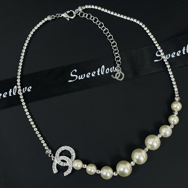 CC Vintage Pearl Sliver Necklaces