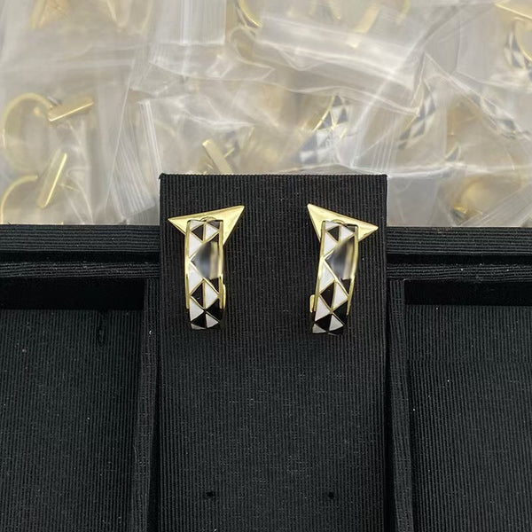 Prada Enameled Metal Earrings
