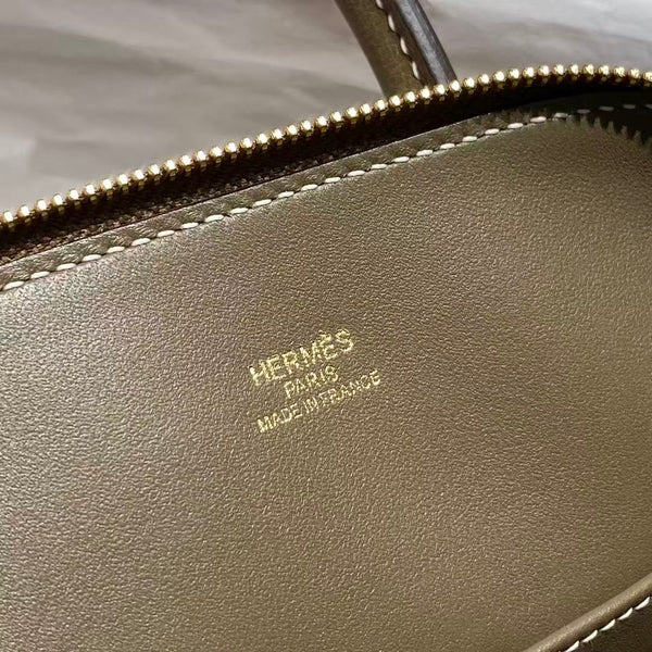 HM Bolide Mini 18cm Etoupe Togo Leather Gold Hardware