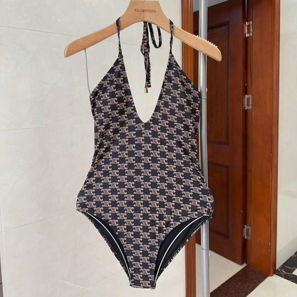 CL Swimsuit Black Brown in Nylon