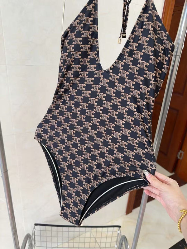 CL Swimsuit Black Brown in Nylon