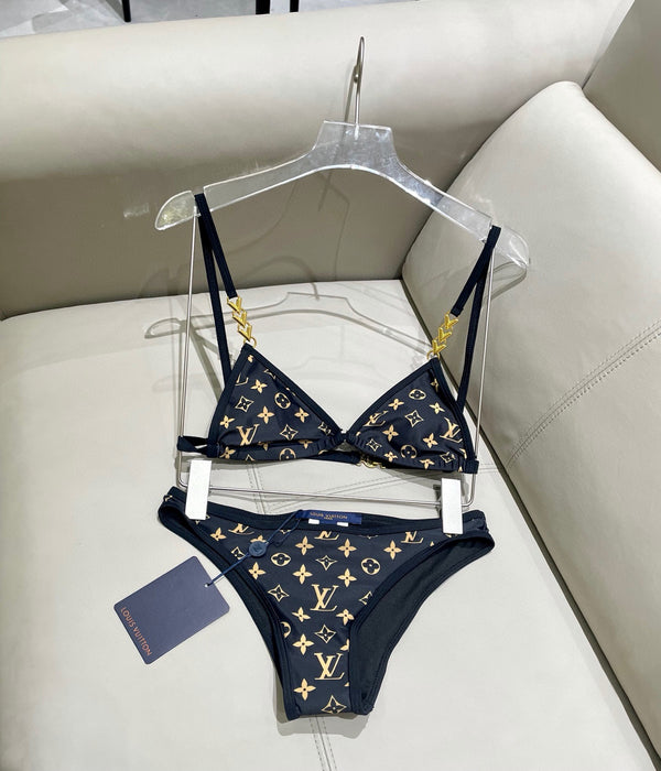 LV Bikini Black in Nylon
