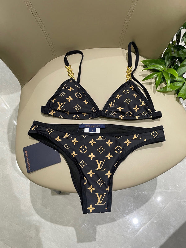 LV Bikini Black in Nylon