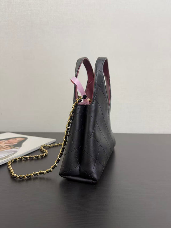 CC 2026 Shopping Bag Black Calfskin