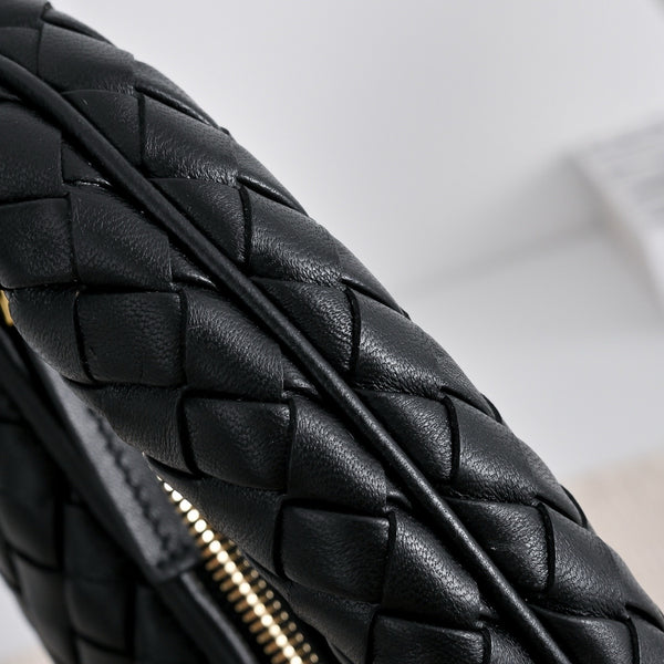 BV Baby Veneta Black Intrecciato Nappa Leather